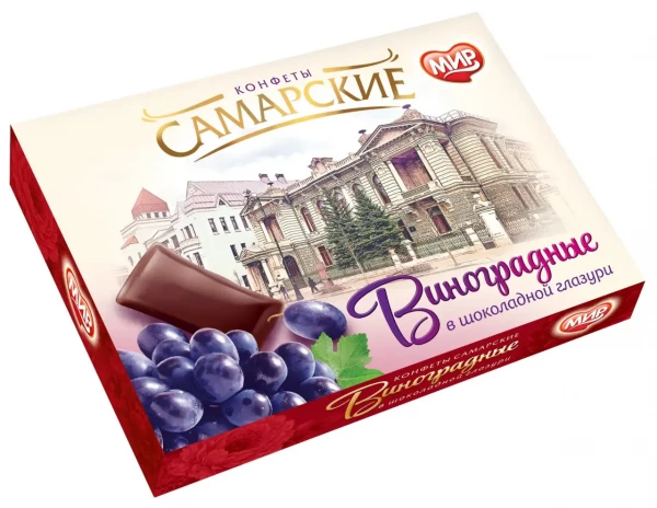 №2 КФ МИР Виноградные в шоколадной глазури 160г  в Киришах