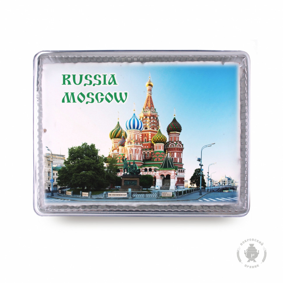  Пряник 600г RUSSIA MOSCOW с фотопечатью (в подарочной пластиковой упаковке)  в Киришах